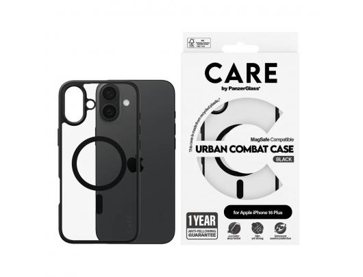Dėklas CARE by PanzerGlass Apple iPhone 16 Plus Perdirbtas plastikas Juoda