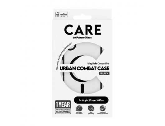 Dėklas CARE by PanzerGlass Apple iPhone 16 Plus Perdirbtas plastikas Juoda