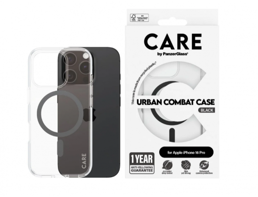 Dėklas PanzerGlass Apple iPhone 16 PRO Juoda