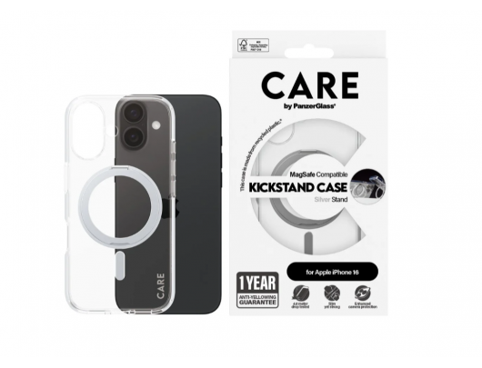 Dėklas PanzerGlass Apple iPhone 16 Sidabrinė