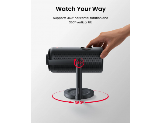 Stovas Anker Capsule Gimbal, reguliuojamas žiūrėjimo kampas, juodas
