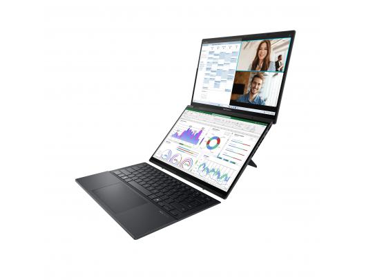 Nešiojamas kompiuteris Asus Zenbook Duo UX8406CA-PZ068X Basalt Gray 14" OLED Touchscreen 3K 2880x1800 pixels Glossy Intel Core Ultra 9 285H 32GB LPDD
