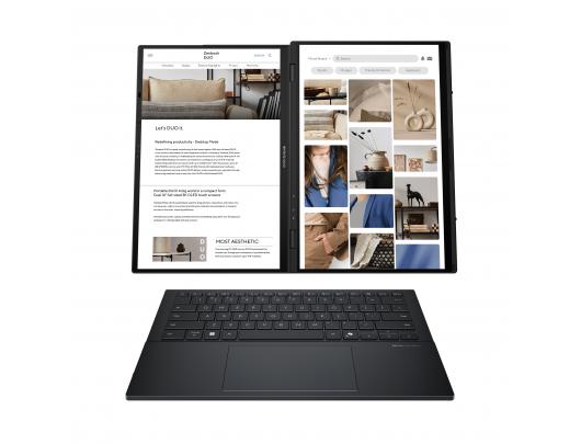 Nešiojamas kompiuteris Asus Zenbook Duo UX8406CA-PZ068X Basalt Gray 14" OLED Touchscreen 3K 2880x1800 pixels Glossy Intel Core Ultra 9 285H 32GB LPDD