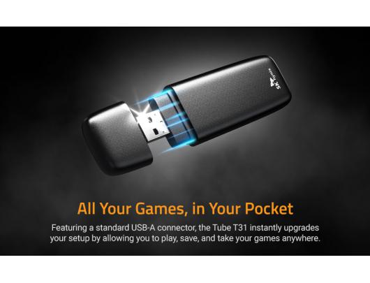 Kietasis diskas SK Hynix SKHSU3-001T-RIGB00 Tube T31 1000GB USB 3.2 Gen 2 Juoda