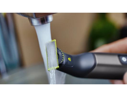 Plaukų kirpimo mašinėlė Philips QP6552/15 OneBlade Pro 360, belaidė, šlapias ir sausas, 20 ilgio nustatymų, chrominė