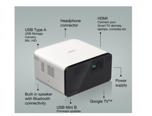 Projektorius Epson EF-21W Full HD Baltas