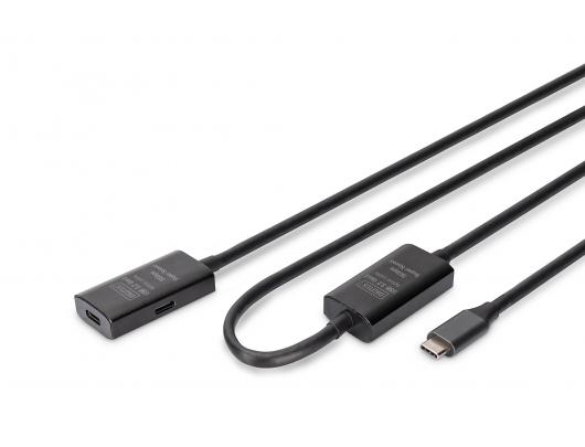 USB prailginimo laidas Digitus 10 m Juodas