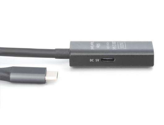 USB prailginimo laidas Digitus USB-A 3.2 į USB-C Juodas 5 m