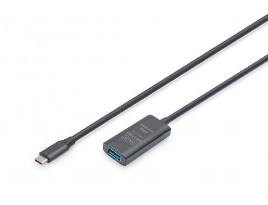 USB prailginimo laidas Digitus USB-A 3.2 į USB-C Juodas 5 m