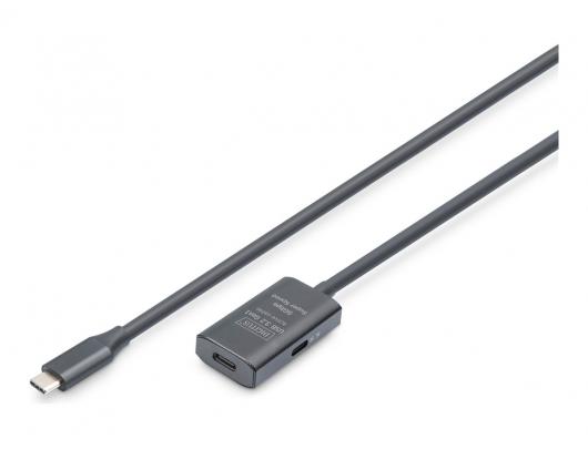 USB prailginimo laidas Digitus 24 pin USB-C Juodas 5 m