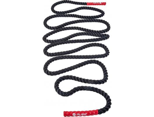 Virvė treniruotėms Pure2Improve Battle Rope 12m Juoda/Raudona