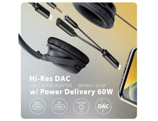 Adapteris AXAGON USB-C Hi-Res DAC Audio