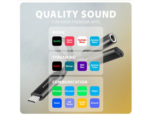 Adapteris AXAGON USB-C Hi-Res DAC Audio