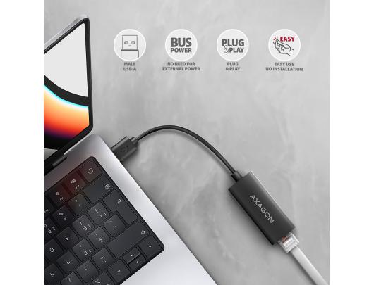 Adapteris AXAGON ADE-AR, USB-A Gigabit Ethernet Adapteris