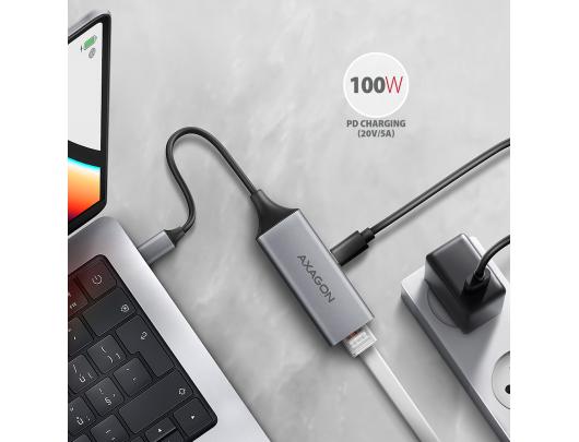Adapteris AXAGON ADE-TXPD, USB-C Gigabit Ethernet, su PD 100W