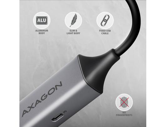 Adapteris AXAGON ADE-TXPD, USB-C Gigabit Ethernet, su PD 100W