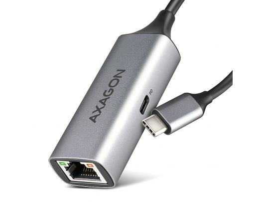 Adapteris AXAGON ADE-TXPD, USB-C Gigabit Ethernet, su PD 100W