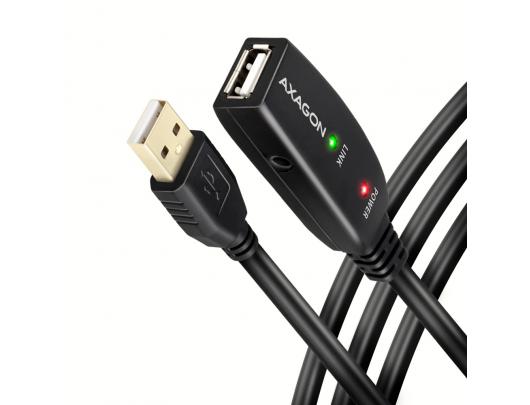Kabelis AXAGON USB repeater, Male, USB Type-A, Female, USB Type-A, juodas, 5 m