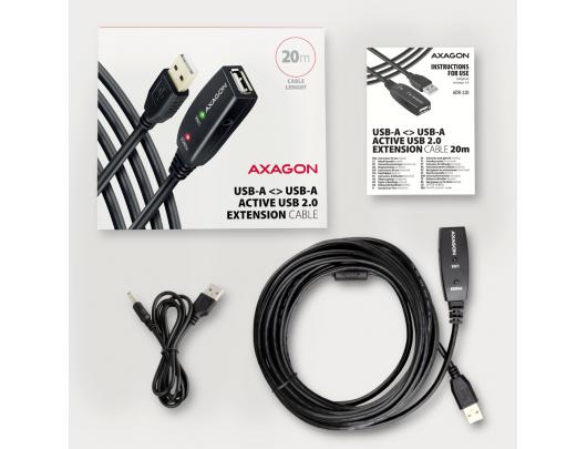 Kabelis AXAGON USB kartotuvas 20 m juodas