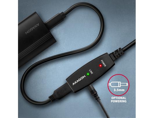 Kabelis AXAGON USB kartotuvas 20 m juodas
