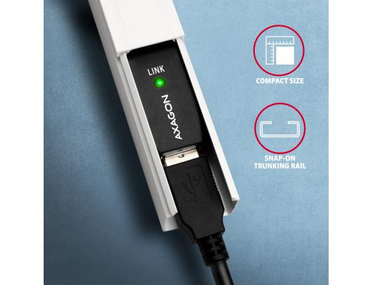 Kabelis AXAGON USB kartotuvas 20 m juodas