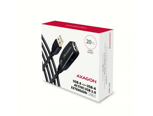 Kabelis AXAGON USB kartotuvas 20 m juodas