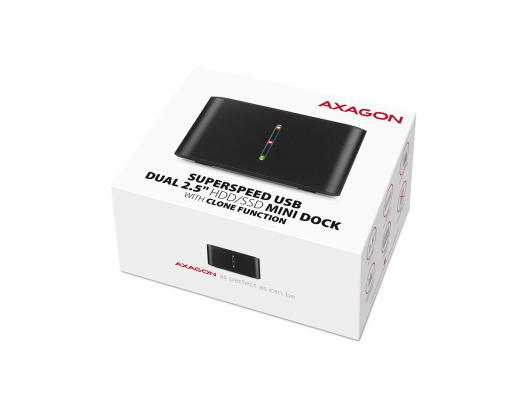 SSD HDD MINI Jungčių stotelė AXAGON 2.5" SATA 6G