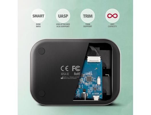 Jungčių stotelė AXAGON HDD/SSD DUAL 2.5"/3.5" Serial ATA 3.0