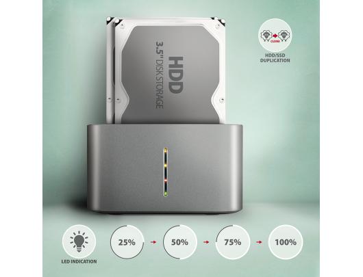 Jungčių stotelė AXAGON HDD/SSD DUAL 2.5"/3.5" Serial ATA 3.0