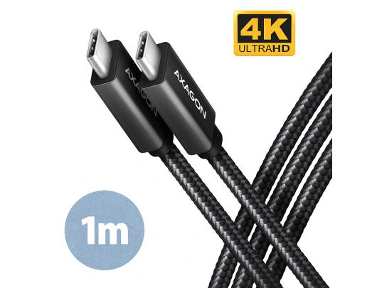 Kabelis AXAGON Data and charging cable 1 m Juodas