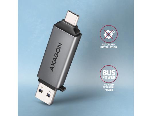 Kortelių skaitytuvas AXAGON CRE-DAC USB 3.2 Gen 1/USB 3.1 Gen 1/USB 3.0/USB 2.0/USB 1.1