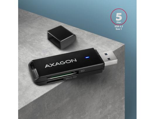 Kortelių skaitytuvas AXAGON CRE-S2N USB 3.2 Gen 1 USB 3.1 Gen 1 USB 3.0 USB 2.0 USB 1.1