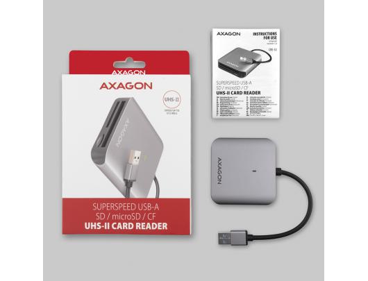 Kortelių skaitytuvas AXAGON CRE-S3 USB 3.2 Gen 1/USB 3.1 Gen 1/USB 3.0/USB 2.0/USB 1.1