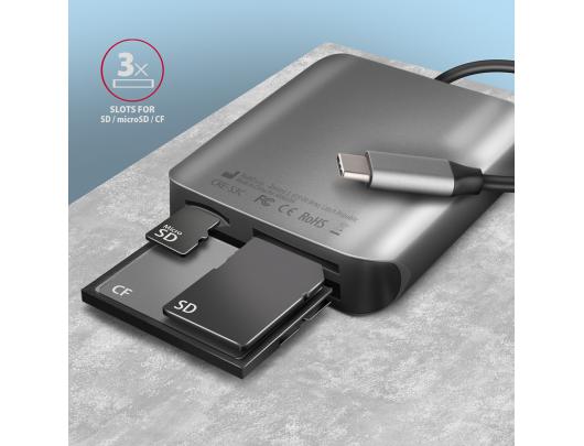 Kortelių skaitytuvas AXAGON CRE-S3C USB 3.2 Gen 1/USB 3.1 Gen 1/USB 3.0/USB 2.0/USB 1.1