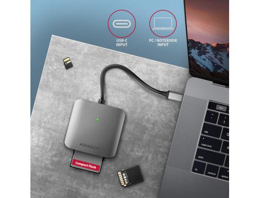 Kortelių skaitytuvas AXAGON CRE-S3C USB 3.2 Gen 1/USB 3.1 Gen 1/USB 3.0/USB 2.0/USB 1.1