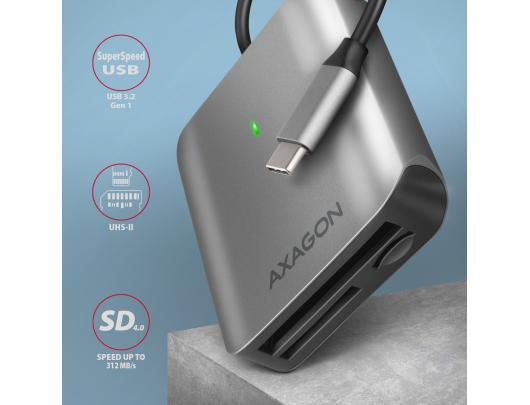 Kortelių skaitytuvas AXAGON CRE-S3C USB 3.2 Gen 1/USB 3.1 Gen 1/USB 3.0/USB 2.0/USB 1.1