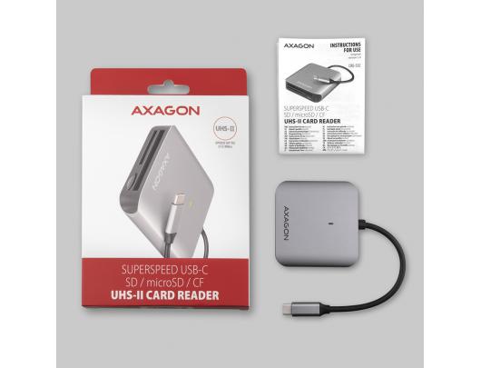 Kortelių skaitytuvas AXAGON CRE-S3C USB 3.2 Gen 1/USB 3.1 Gen 1/USB 3.0/USB 2.0/USB 1.1