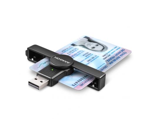 Kortelių skaitytuvas AXAGON CRE-SMPA Sulankstomas kišeninis USB-A kontaktas