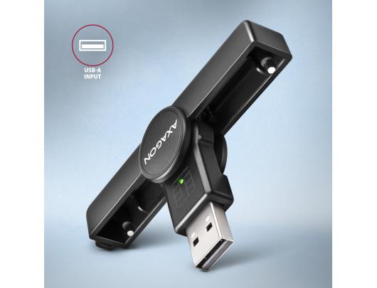 Kortelių skaitytuvas AXAGON CRE-SMPA Sulankstomas kišeninis USB-A kontaktas