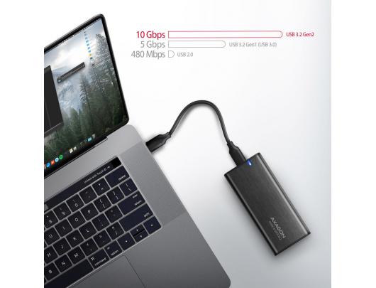 Kietojo disko dėklas AXAGON EEM2-SB2 M.2 NVMe/M.2 SATA USB 3.2 (Gen 1)