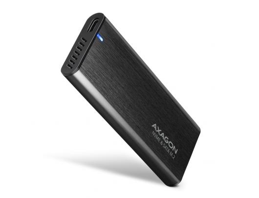 Kietojo disko dėklas AXAGON EEM2-SB2 M.2 NVMe/M.2 SATA USB 3.2 (Gen 1)