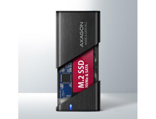 Kietojo disko dėklas AXAGON EEM2-SB2 M.2 NVMe/M.2 SATA USB 3.2 (Gen 1)
