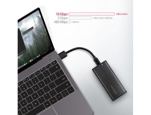 Kietojo disko dėklas AXAGON EEM2-SBC M.2 SATA/SATA 6G USB 3.2 (Gen 2)