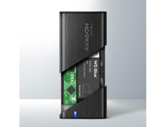 Kietojo disko dėklas AXAGON EEM2-SBC M.2 SATA/SATA 6G USB 3.2 (Gen 2)
