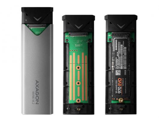 Kietojo disko dėklas AXAGON EEM2-UG2 M.2 NVMe Card / PCIe (NVMe) USB 3.2 (Gen 2)