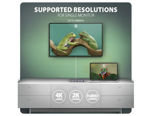 Adapteris AXAGON USB-C USB 3.2 Gen 2 DisplayPort Alternate Mode
