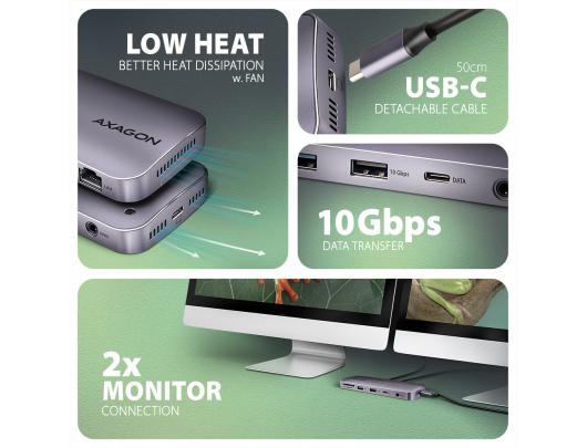 Adapteris AXAGON USB-C USB 3.2 Gen 2 DisplayPort Alternate Mode