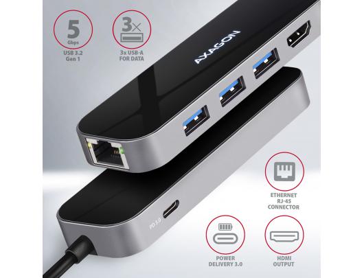 USB šakotuvas AXAGON SuperSpeed 6in1
