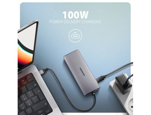 USB-C daugiafunkcis adapteris AXAGON Multi port USB 3.2 (Gen 2) 10Gbps hub