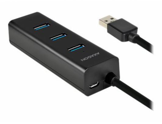USB šakotuvas AXAGON Peripheral sharing and hubs 4 portų Juoda